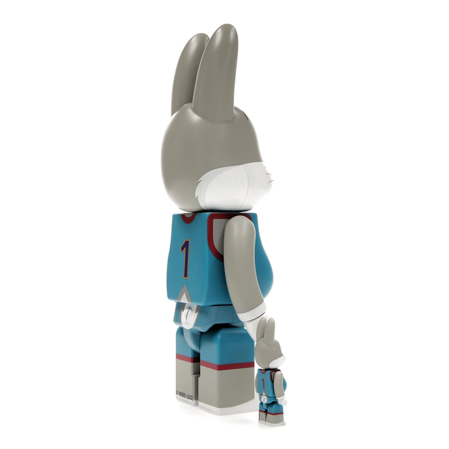 Bearbrick x Space Jam: A New Legacy Rabbrick Bugs Bunny 100% &amp; 400% Set Grey