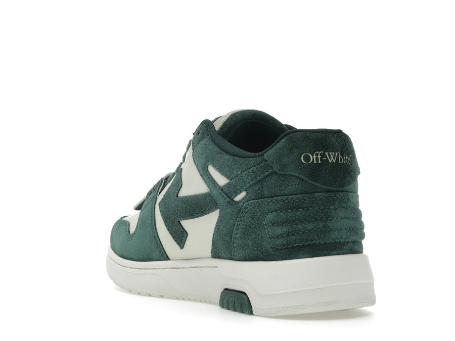 OFF-WHITE Out Of Office "OOO" Baskets basses en daim vert jais écru