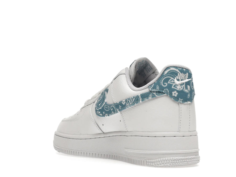 Nike Air Force 1 Low '07 Essential Blanc Usé Bleu Paisley (Femme)