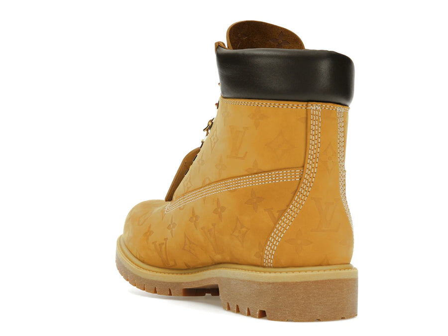 Bottines Louis Vuitton Timberland 6" à monogramme couleur blé