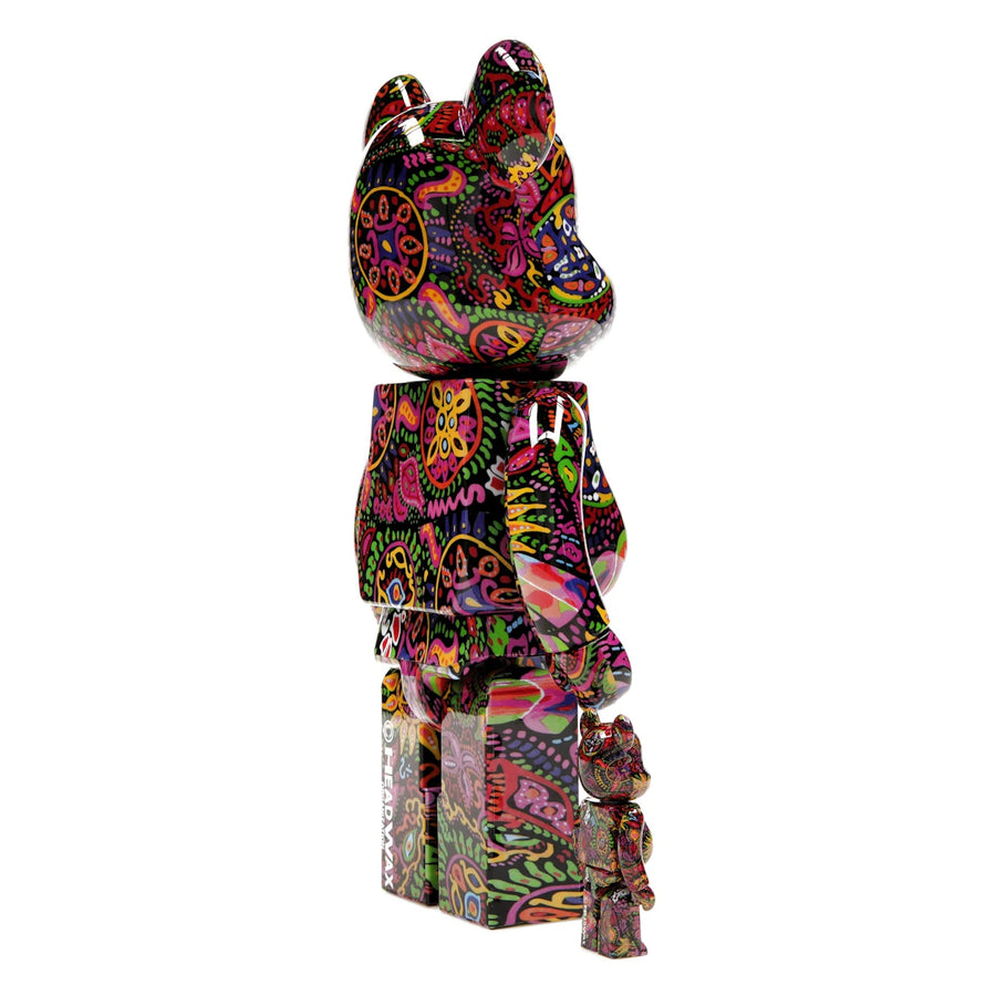 Ensemble Bearbrick Psychedelic Paisley 100 % et 400 %
