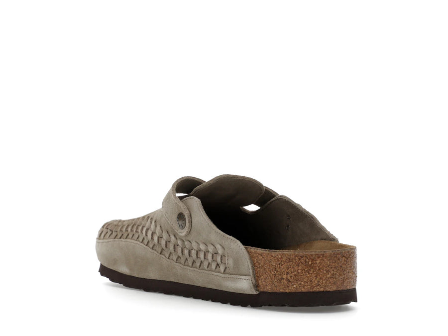 Birkenstock Boston en daim tressé Kith Taupe