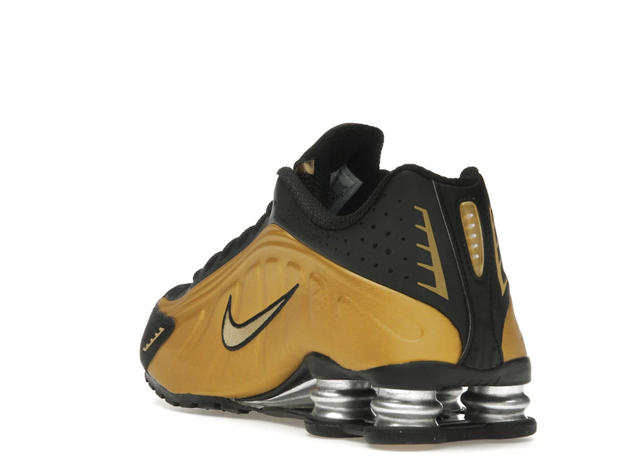 Nike Shox R4 Noir Or Métallisé (Femme)