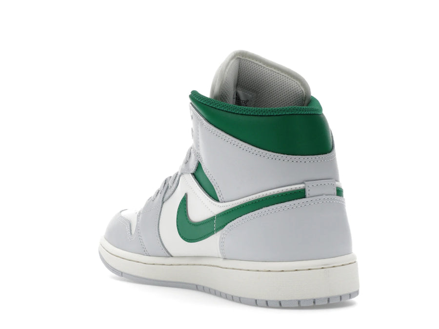 Jordan 1 Mid White Pure Platinum Pine Green