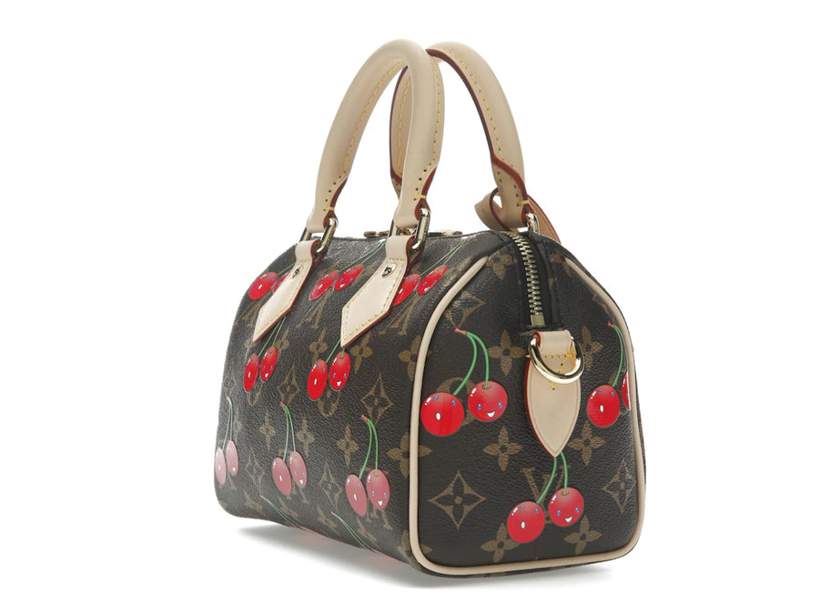Sac Speedy Bandoulière 20 Cherry Monogram marron Louis Vuitton x Takashi Murakami