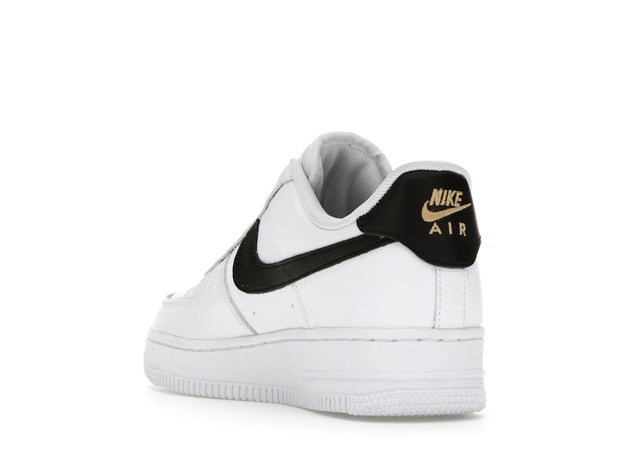 Nike Air Force 1 Low '07 Essential White Black Gold Mini Swoosh (Women's)