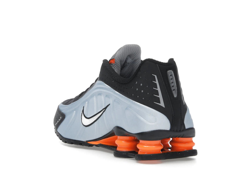 Nike Shox R4 Bleu Teinté Orange Total Noir Argent Métallisé (Femme)