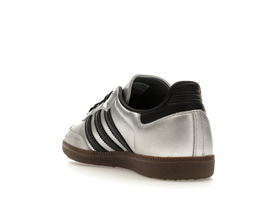 adidas Samba OG Argent Métallisé Noir Gomme (Femme)