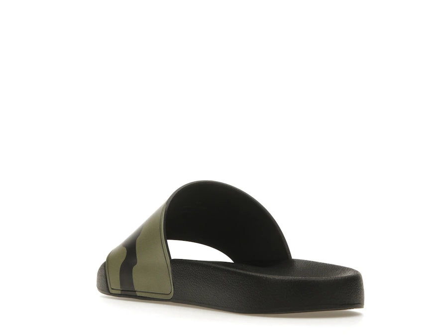 Burberry Embossed Logo Slides Mangrove Green