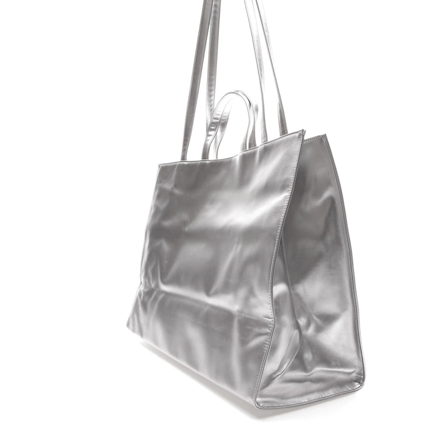 Sac cabas Telfar grand format argenté