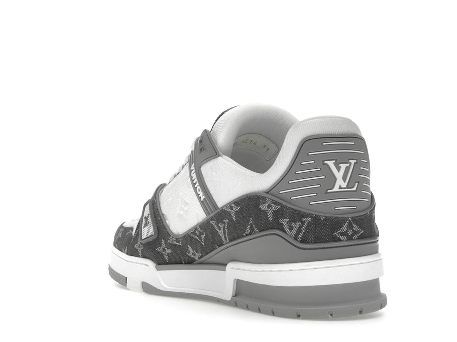Baskets Louis Vuitton Monogram Denim Gris Blanc