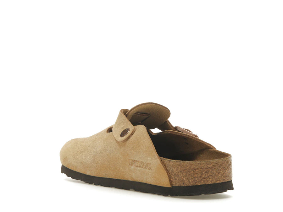 Birkenstock Boston en daim couleur crème latte