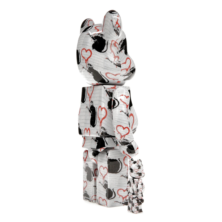 Ensemble Bearbrick Love Rat 100 % et 400 %