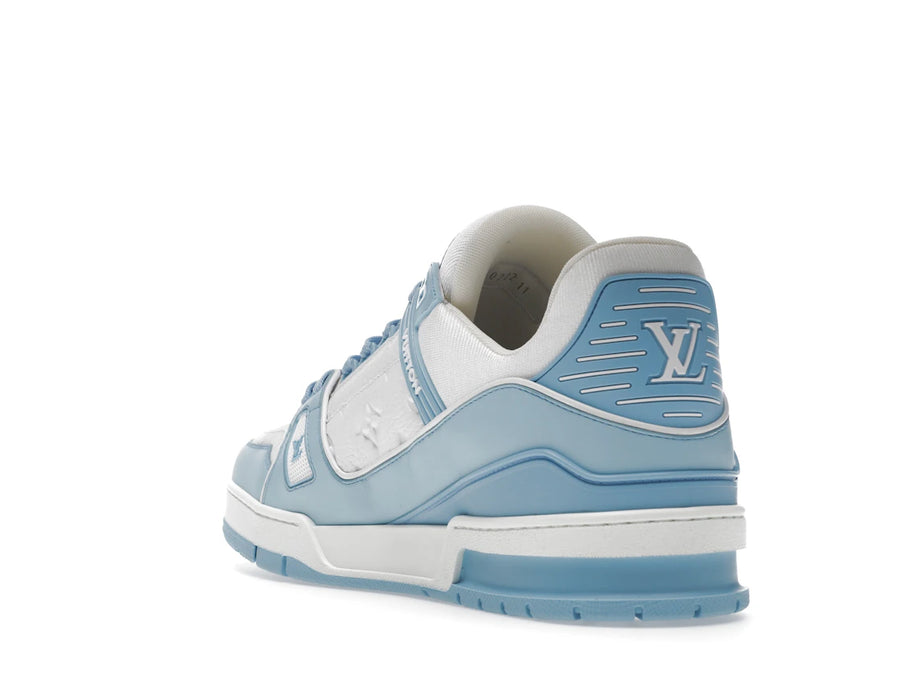 Baskets basses Louis Vuitton blanches et bleu ciel
