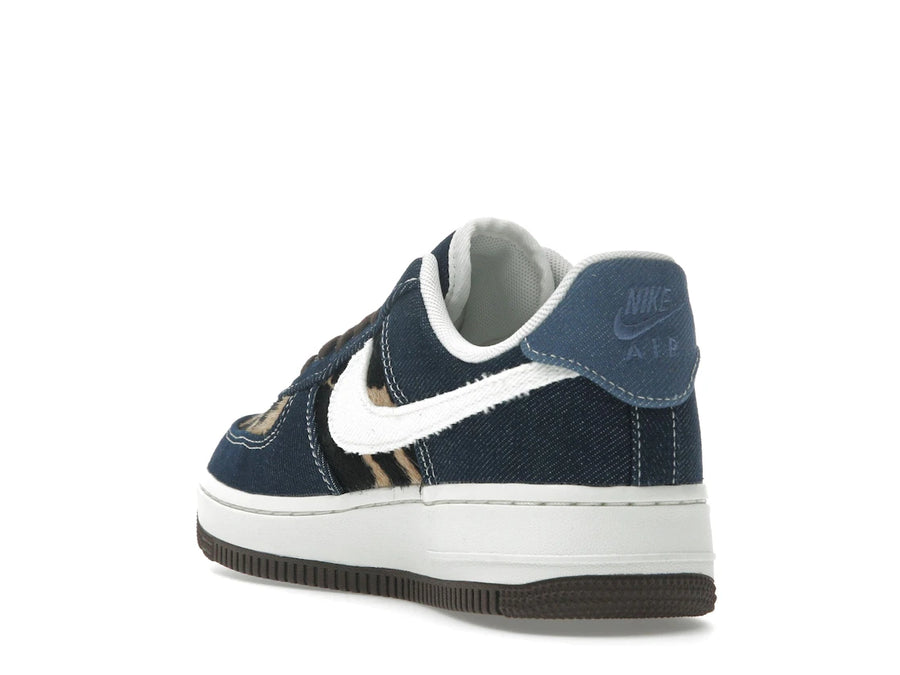 Nike Air Force 1 Low Cheetah Blue Denim (Femme)