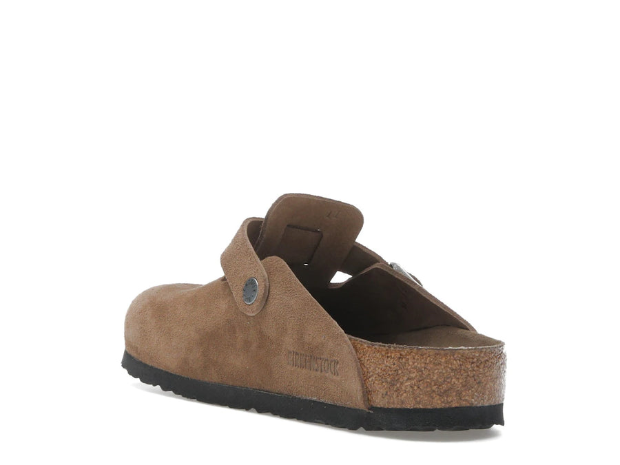 Birkenstock Boston, semelle intérieure souple, daim couleur thé foncé