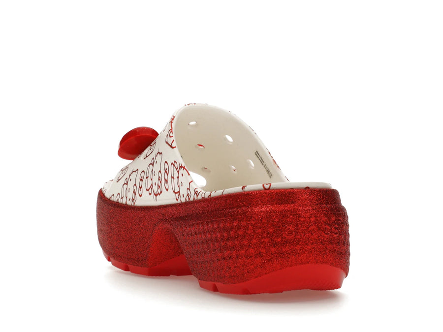 Crocs Stomp Slide Hello Kitty 50th Anniversary Red Glitter