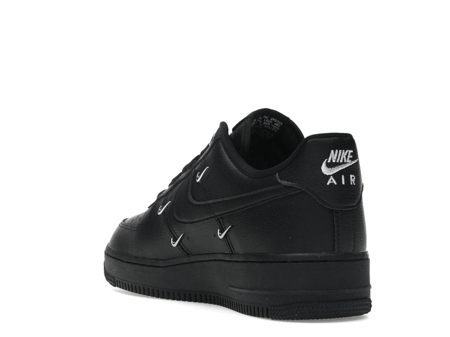 Nike Air Force 1 Low '07 LX Noir Argent Mini Swoosh (Femme)
