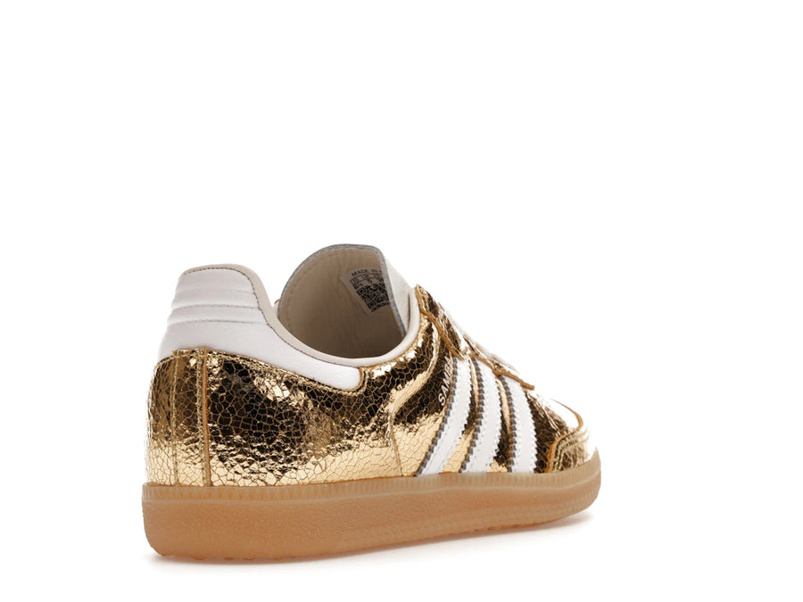 adidas Samba OG Gold Metallic Cracked Leather (Femme)