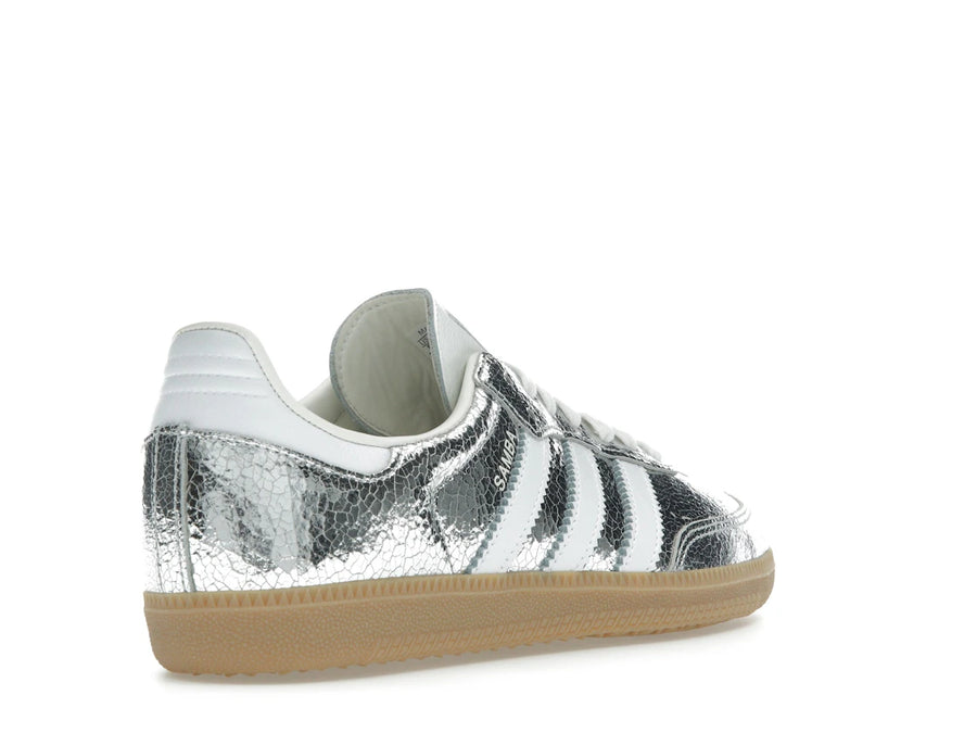 adidas Samba OG Silver Metallic Cracked Leather (Women's)