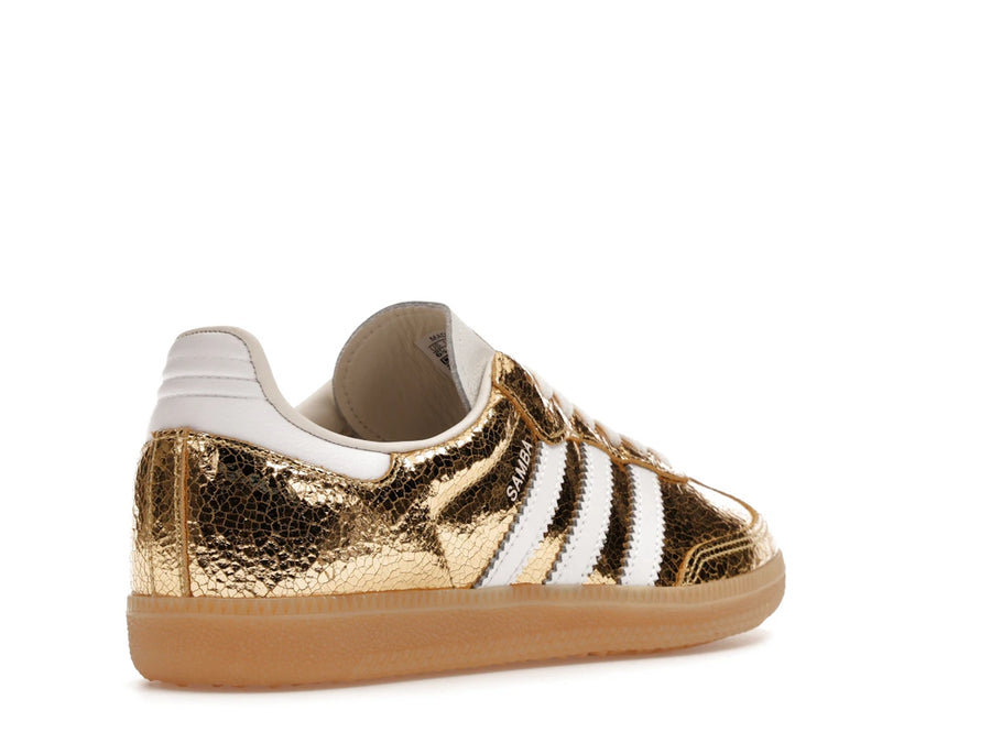 adidas Samba OG Gold Metallic Cracked Leather (Femme)