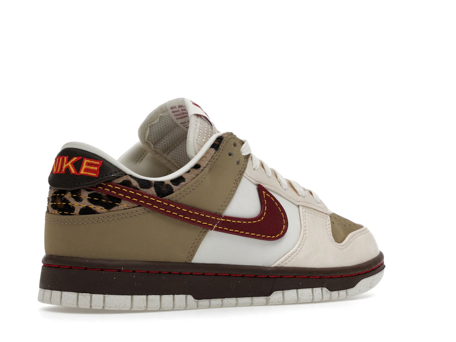 Nike Dunk Low Retro Kaki Rouge Équipe Blanc Perle (Femme)