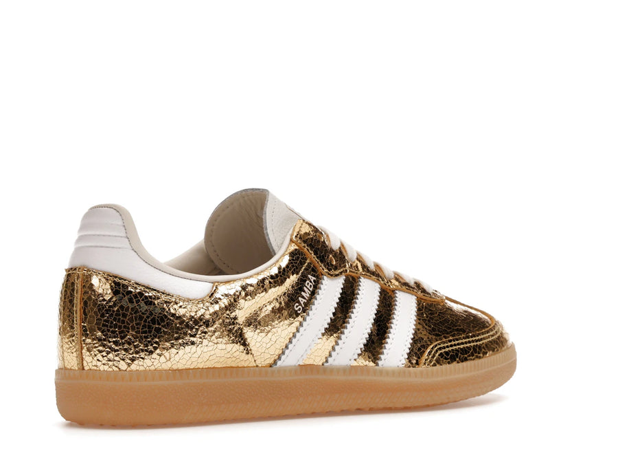 adidas Samba OG Gold Metallic Cracked Leather (Femme)