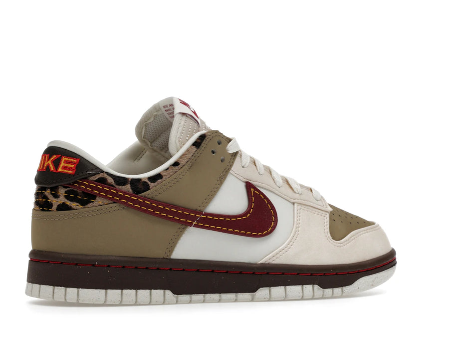 Nike Dunk Low Retro Kaki Rouge Équipe Blanc Perle (Femme)