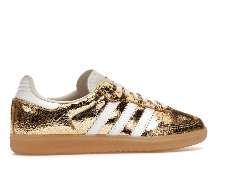adidas Samba OG Gold Metallic Cracked Leather (Femme)