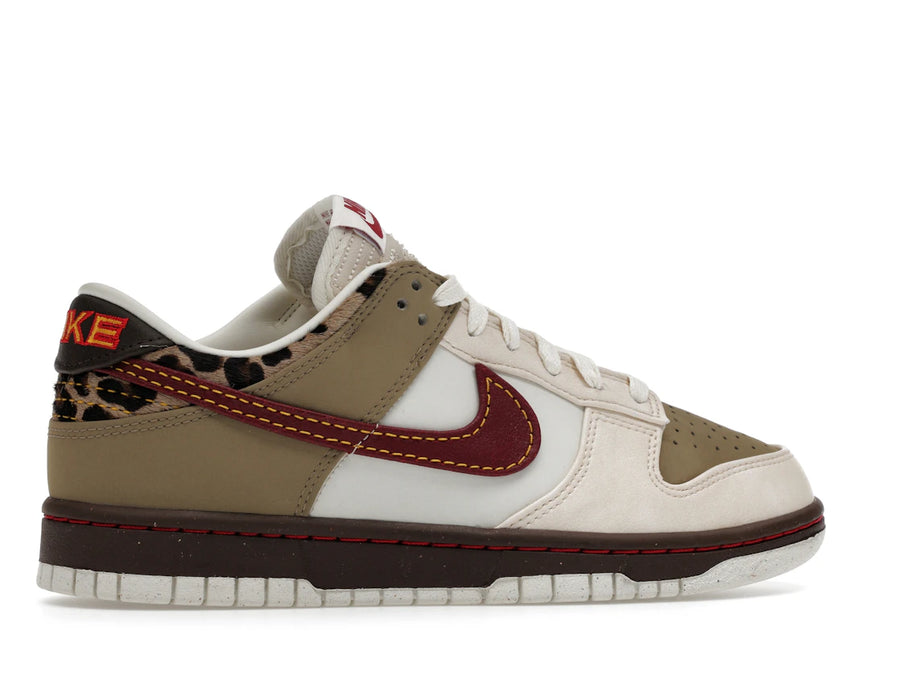 Nike Dunk Low Retro Kaki Rouge Équipe Blanc Perle (Femme)