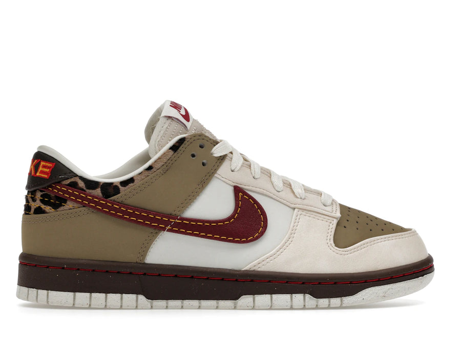 Nike Dunk Low Retro Kaki Rouge Équipe Blanc Perle (Femme)