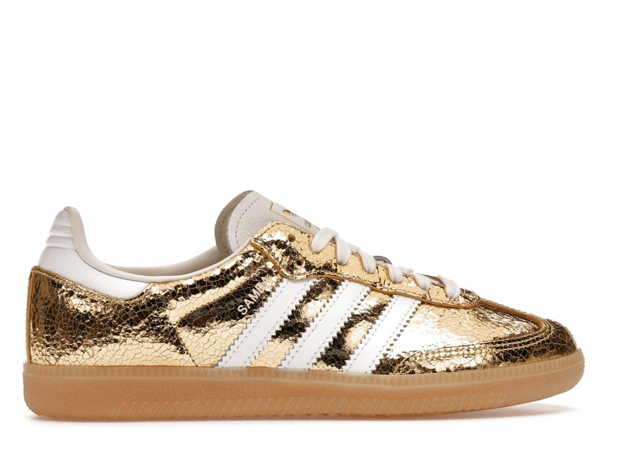 adidas Samba OG Gold Metallic Cracked Leather (Femme)